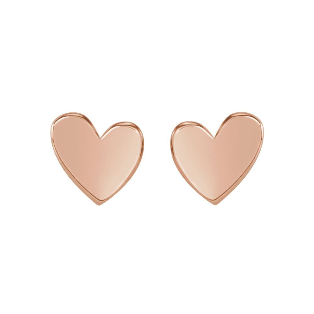 Asymmetrical Heart Stud Earrings