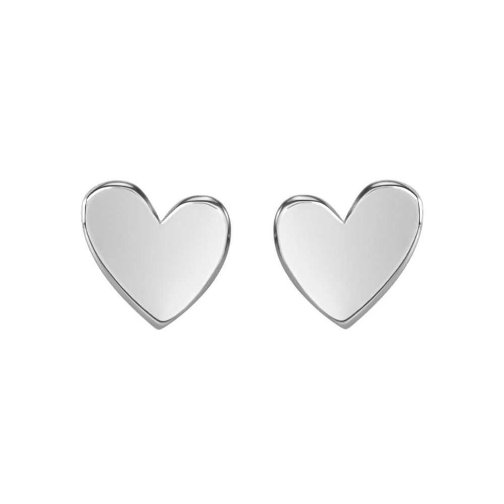 Asymmetrical Heart Stud Earrings