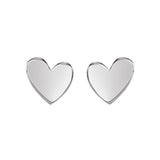 Asymmetrical Heart Stud Earrings