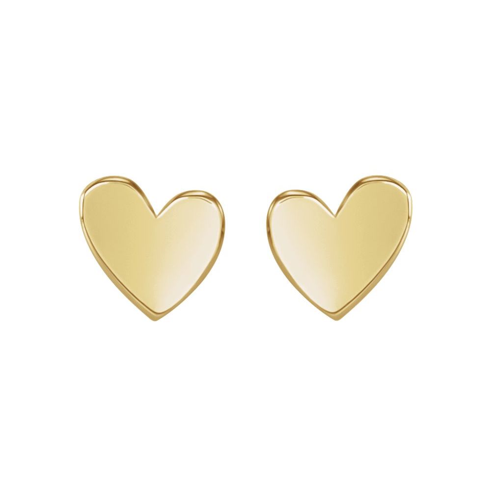 Asymmetrical Heart Stud Earrings