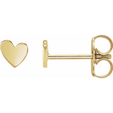 Asymmetrical Heart Stud Earrings