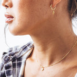 Celestial Dangle Huggie Hoops