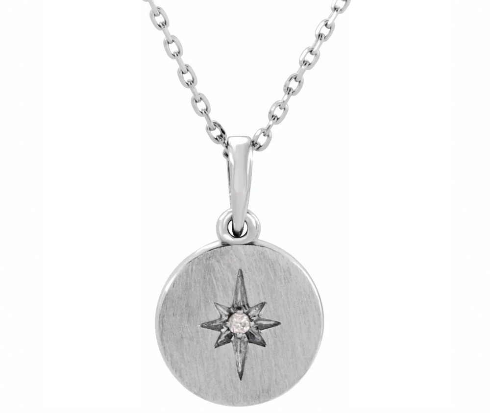 Diamond Starburst Pendant Necklace