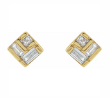 Diamond Geometric Earrings