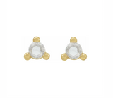 Rose-Cut Natural Diamond Earrings