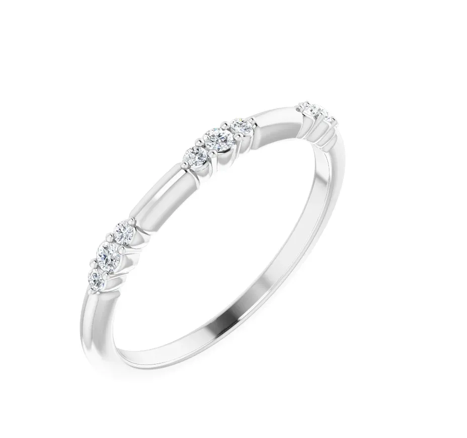 Stackable Diamond Cluster Ring